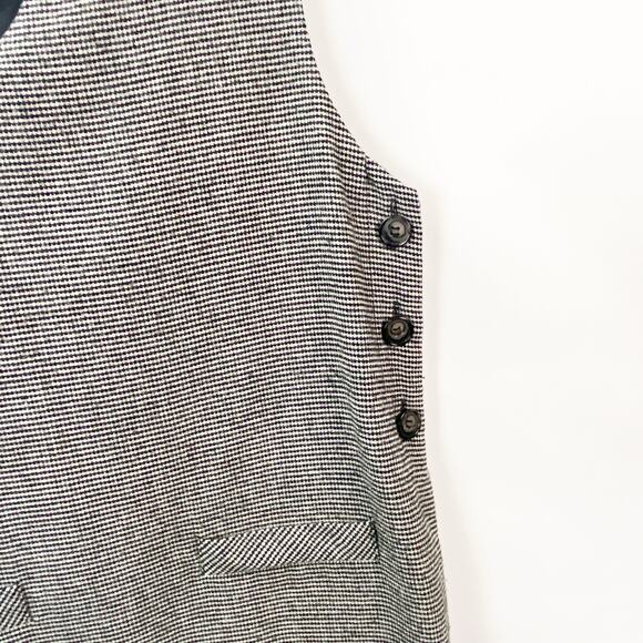 Vintage 90s Sag Harbor 14 Womens Black/White Wool Blend Mini Shift Dress - Picture 3 of 7